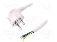 Cable; 3x1.5mm2; CEE 7/7 (E/F) plug angled,wires,SCHUKO plug PLASTROL