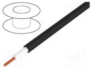 Wire; 1x1mm2; stranded; OFC; PVC; black; 49V; -15÷70°C; 100m; Class: 6 TASKER