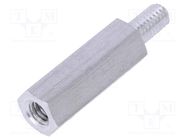 Screwed spacer sleeve; 20mm; Int.thread: M4; Ext.thread: M4 DREMEC