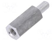 Screwed spacer sleeve; 12mm; Int.thread: M3; Ext.thread: M3 DREMEC