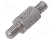 Screwed spacer sleeve; 12mm; Ext.thread: M5; hexagonal DREMEC