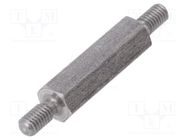 Screwed spacer sleeve; 18mm; Ext.thread: M3; hexagonal DREMEC