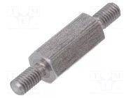 Screwed spacer sleeve; 12mm; Ext.thread: M3; hexagonal DREMEC