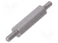 Screwed spacer sleeve; 18mm; Ext.thread: M2,5; hexagonal DREMEC