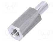 Screwed spacer sleeve; 10mm; Int.thread: M3; Ext.thread: M3 DREMEC