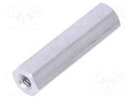 Screwed spacer sleeve; 20mm; Int.thread: M2,5; hexagonal DREMEC