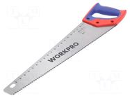 Saw; manual; wood,plastic; 7teeth/inch; 500mm Workpro