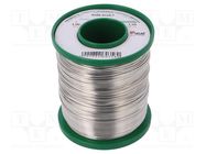 Tin; lead free; Sn99,3Cu0,7; 1mm; 1kg; reel; Flux: flux free; 227°C 