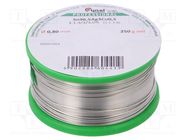 Tin; lead free; Sn96,5Ag3Cu0,5; 0.8mm; 250g; reel; 217÷219°C; 3% CYNEL