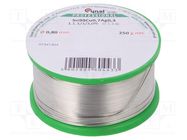 Tin; lead free; Sn99Ag0,3Cu0,7; 0.8mm; 250g; reel; 216÷227°C; 3% CYNEL