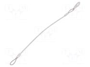 Retaining cable; with mounting tab and loop; Plating: PVC; 200mm ELESA+GANTER
