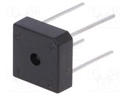 Bridge rectifier: single-phase; Urmax: 100V; If: 10A; Ifsm: 175A DC COMPONENTS