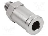 Straight push-in fitting; M5-AG; -20÷80°C; nickel-plated brass SCHMALZ