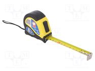 Measuring tape; L: 8m; Width: 25mm; Enclos.mat: ABS,elastolan MEDID