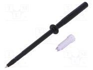 Test probe; 1A; black; Socket size: 4mm; Overall len: 122mm STÄUBLI