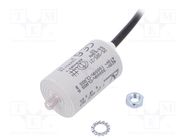 Capacitor: polypropylene; motors, run; 6uF; 470VAC; Ø35x58.5mm KEMET