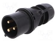 Connector: AC supply; plug; male; 32A; 230VAC; IEC 60309; IP44 PCE