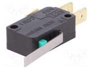 Microswitch SNAP ACTION; 0.1A/125VAC; with lever; SPDT; Pos: 2 