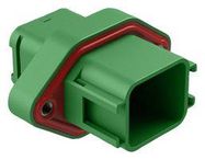 HOUSING, RCPT, 18POS, PLASTIC, GREEN