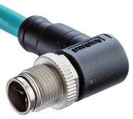 SENSOR CORD, M12 R/A PLUG-FREE END, 6.6 