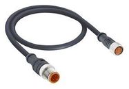 SENSOR CORD, 3P M12 PLUG-M8 RCPT, 23.6"