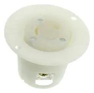 FLANGED RECEPTACLE, 2P3W, 15A, 250V, NEMA L6-15R