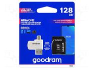 Memory card; microSDXC; R: 100MB/s; W: 10MB/s; Class 10 UHS U1 GOODRAM