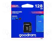 Memory card; microSDXC; R: 100MB/s; W: 10MB/s; Class 10 UHS U1 GOODRAM