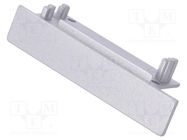 Cap for LED profiles; silver; 2pcs; ABS; FLAT8 TOPMET