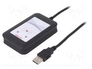 RFID reader; 4.3÷5.5V; USB; antenna; Range: 100mm; 88x56x18mm; ABS ELATEC