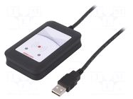 RFID reader; 4.3÷5.5V; USB; antenna; Range: 100mm; 88x56x18.5mm ELATEC
