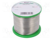 Tin; lead free; Sn99,3Cu0,7; 1mm; 500g; reel; Flux: flux free; 227°C 