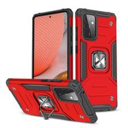 Wozinsky Ring Armor Case Kickstand Tough Rugged Cover for Samsung Galaxy A72 4G red, Wozinsky