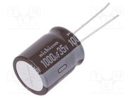 Capacitor: electrolytic; low ESR; THT; 1000uF; 35VDC; Ø16x20mm NICHICON