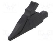 Crocodile clip; 19A; black; Grip capac: max.39.5mm 