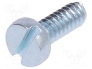 Screw; M1.6x4; 0.35; Head: cheese head; slotted; 0,4mm; steel; zinc BOSSARD