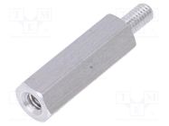 Screwed spacer sleeve; 18mm; Int.thread: M3; Ext.thread: M3 DREMEC