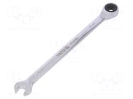 Wrench; combination spanner,with ratchet; 6mm YATO