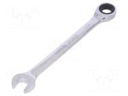 Wrench; combination spanner,with ratchet; 13mm YATO