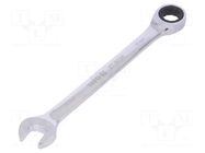 Wrench; combination spanner,with ratchet; 13mm YATO