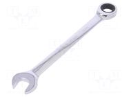 Wrench: combination spanner; rattle; 22mm; Chrom-vanadium steel YATO