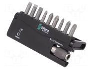 Kit: screwdriver bits; Phillips,Pozidriv®,slot; TORSION; 10pcs. WERA