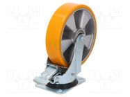 Transport wheel; Ø: 200mm; W: 50mm; H: 240mm; torsional with lock RADER