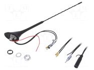 Antenna; car top; 0.41m; 25dBi; AM,DAB,FM; universal; 5m; black PER.PIC.