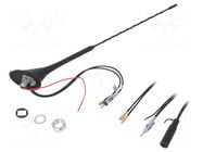 Antenna; car top,automotive; 0.41m; 25dBi; AM,DAB,FM; universal PER.PIC.