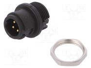 Connector: circular; socket; 710; male; PIN: 4; unshielded; 3A; IP40 BINDER