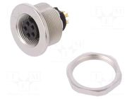 Connector: M9; socket; female; PIN: 5; 125V; unshielded; gold-plated BINDER