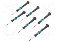 Kit: screwdrivers; precision; Microstix®,Phillips,slot; case 