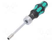 Kit: screwdrivers; 6pcs; with ratchet; square,Phillips,slot; 25mm WERA