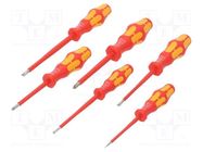 Kit: screwdrivers; insulated; 1kVAC; Phillips,slot; 6pcs. 